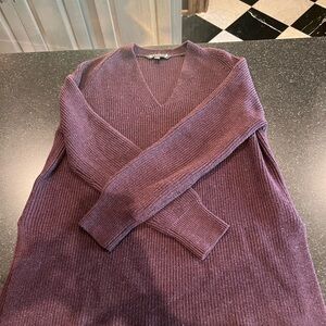Athleta Maroon Ribbed Knit Top